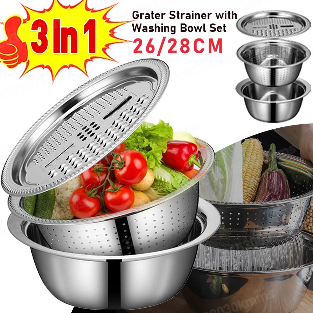 Stainless Steel Kitchen Graters Set - Kalizeh