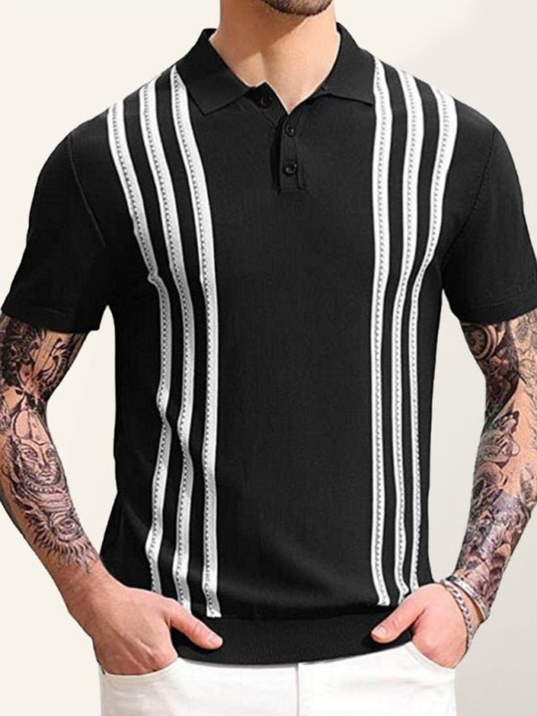 Striped Sleeveless Polo Shirt - Kalizeh