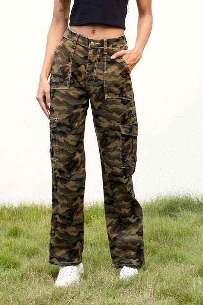 Tactical Style Camo Cargo Pants - Kalizeh