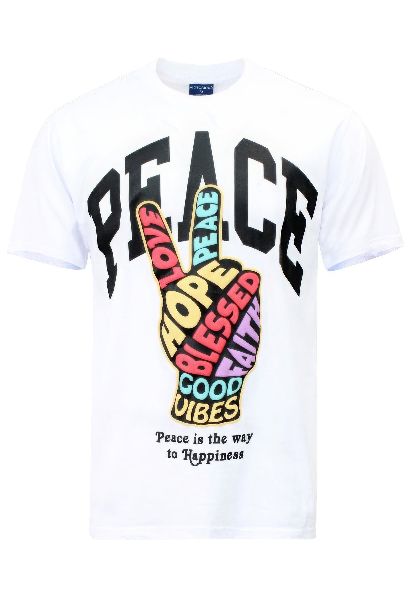 Timeless White Peace Hand Sign T-shirts - Kalizeh