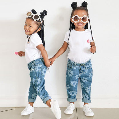 Trendy Children's Printed Denim Jeans - Kalizeh