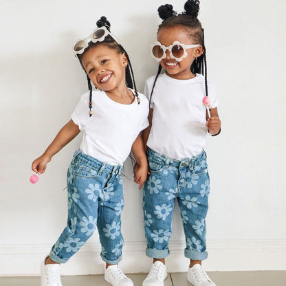 Trendy Children's Printed Denim Jeans - Kalizeh