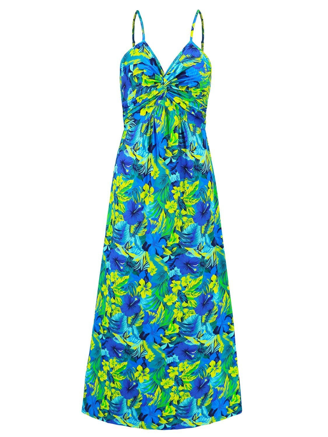 Twisted Floral V-Neck Camisole Dress - Kalizeh