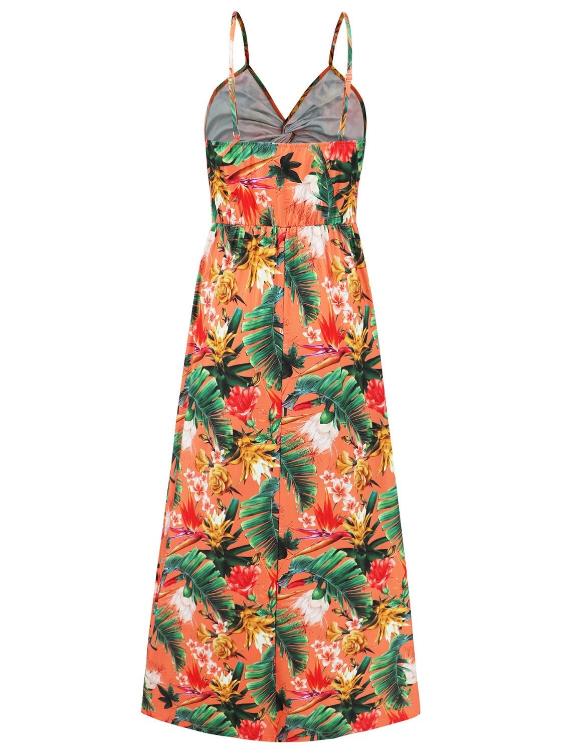 Twisted Floral V-Neck Camisole Dress - Kalizeh