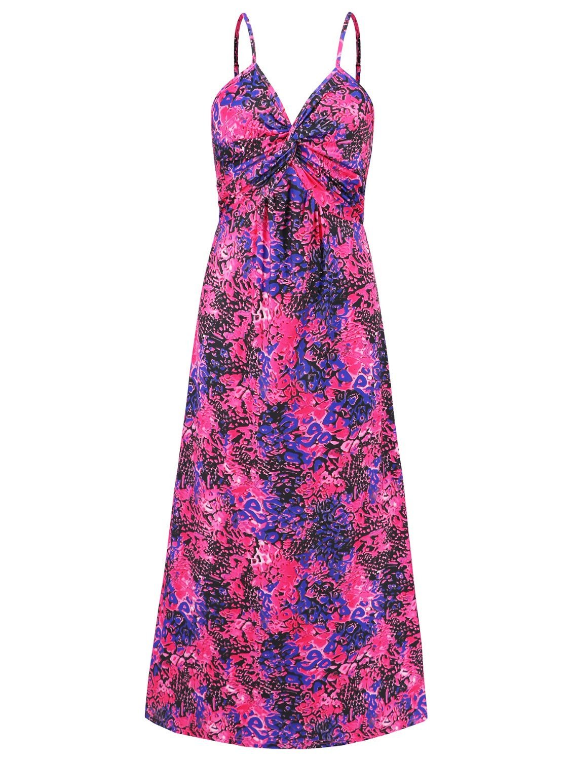 Twisted Floral V-Neck Camisole Dress - Kalizeh