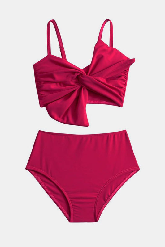 Twisted Spaghetti Strap Swim Set - Kalizeh