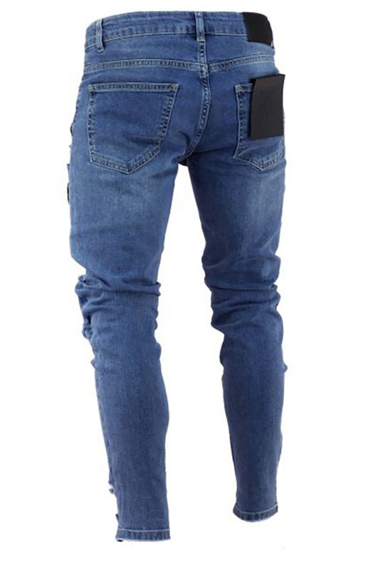 Urban Edge Slim-Fit Frayed Jeans for Men - Kalizeh