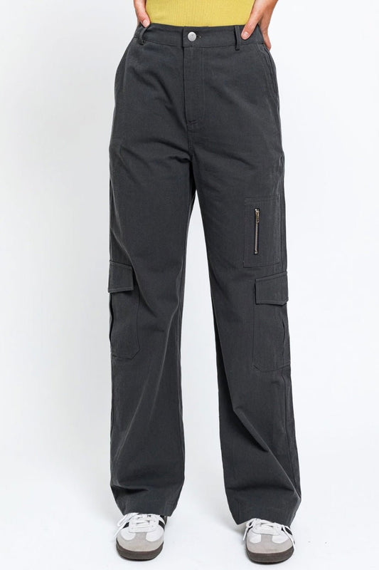 Urban Explorer High Waisted Wide Leg Cargo Pants - Kalizeh