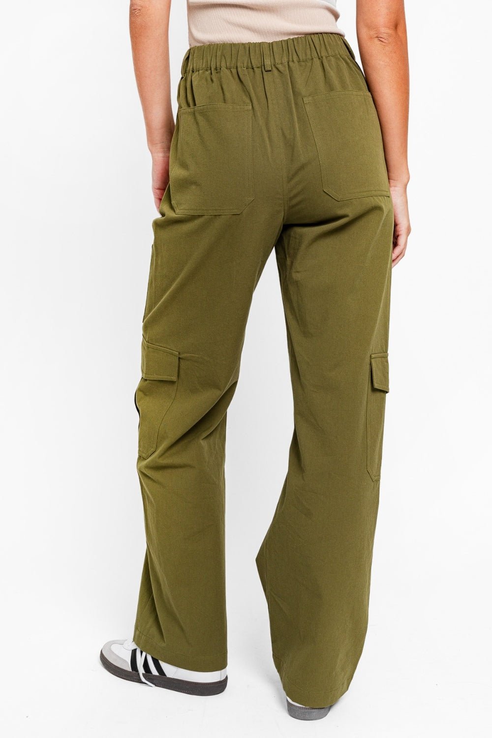 Urban Explorer High Waisted Wide Leg Cargo Pants - Kalizeh