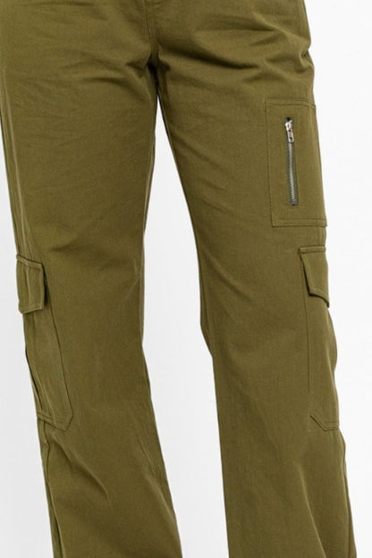 Urban Explorer High Waisted Wide Leg Cargo Pants - Kalizeh