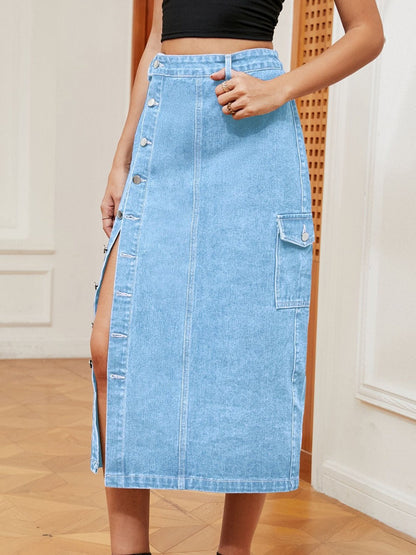 Vintage Vibes Denim Skirt - Kalizeh