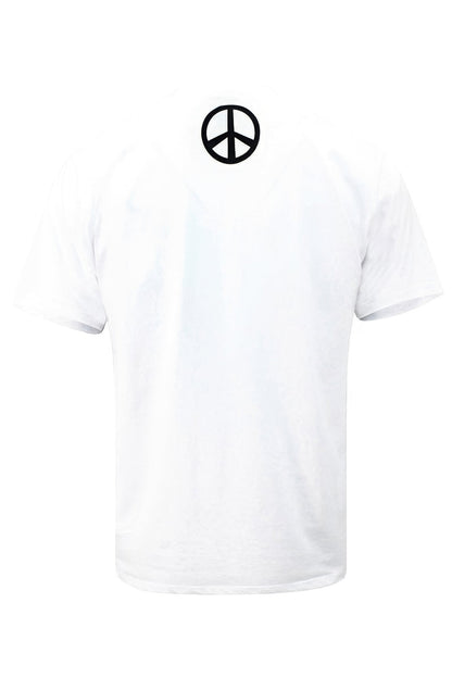 White Peace Happiness T-shirts - Kalizeh